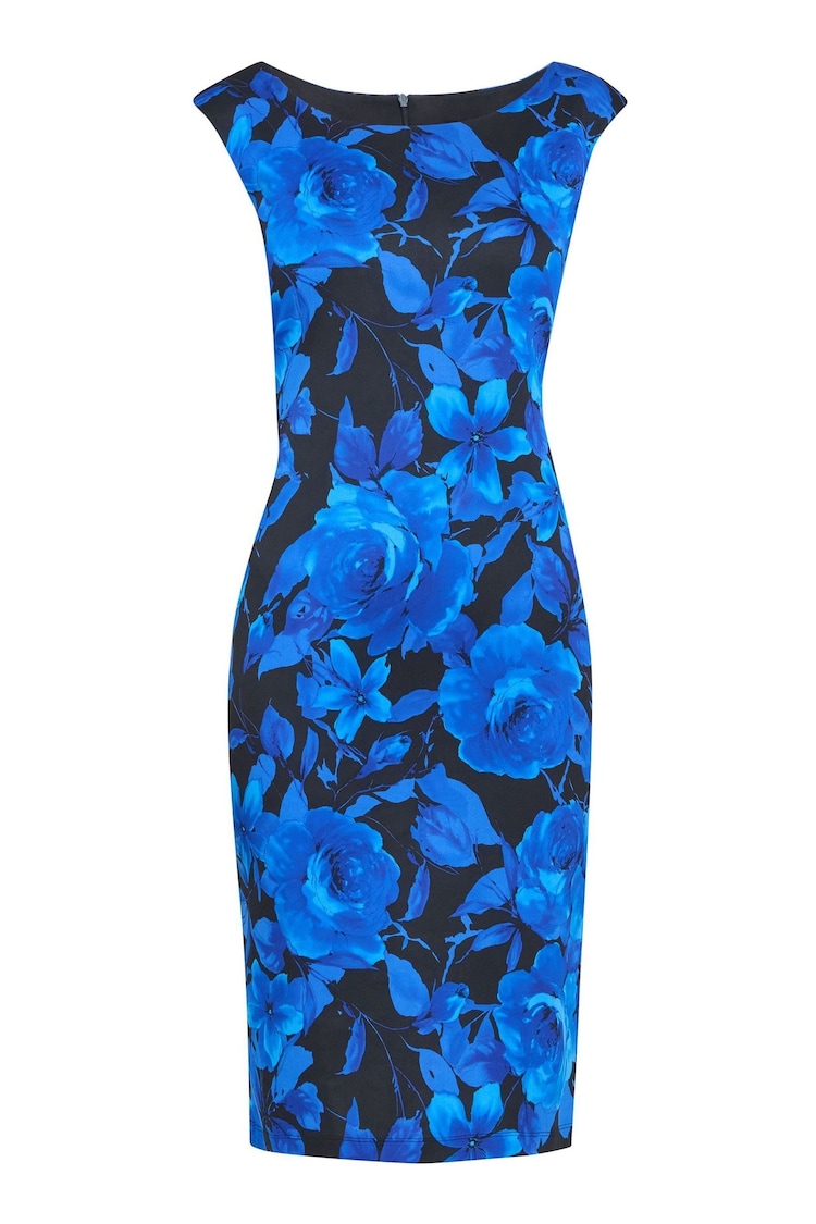 Gina Bacconi Madeline Floral Shift Black Dress - Image 5 of 5