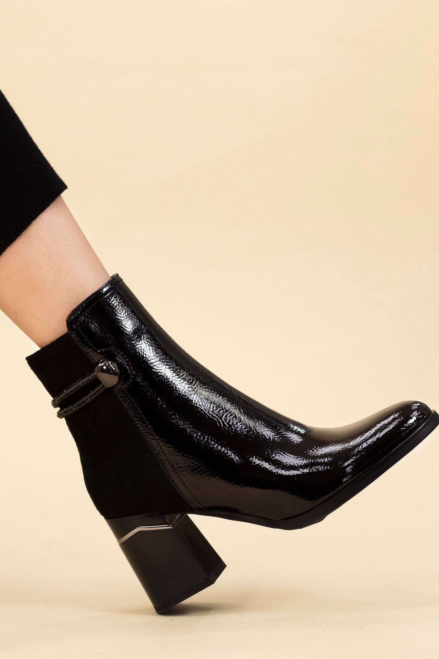 Buy Lunar Amari Patent Black Ankle Boots from Next Canada