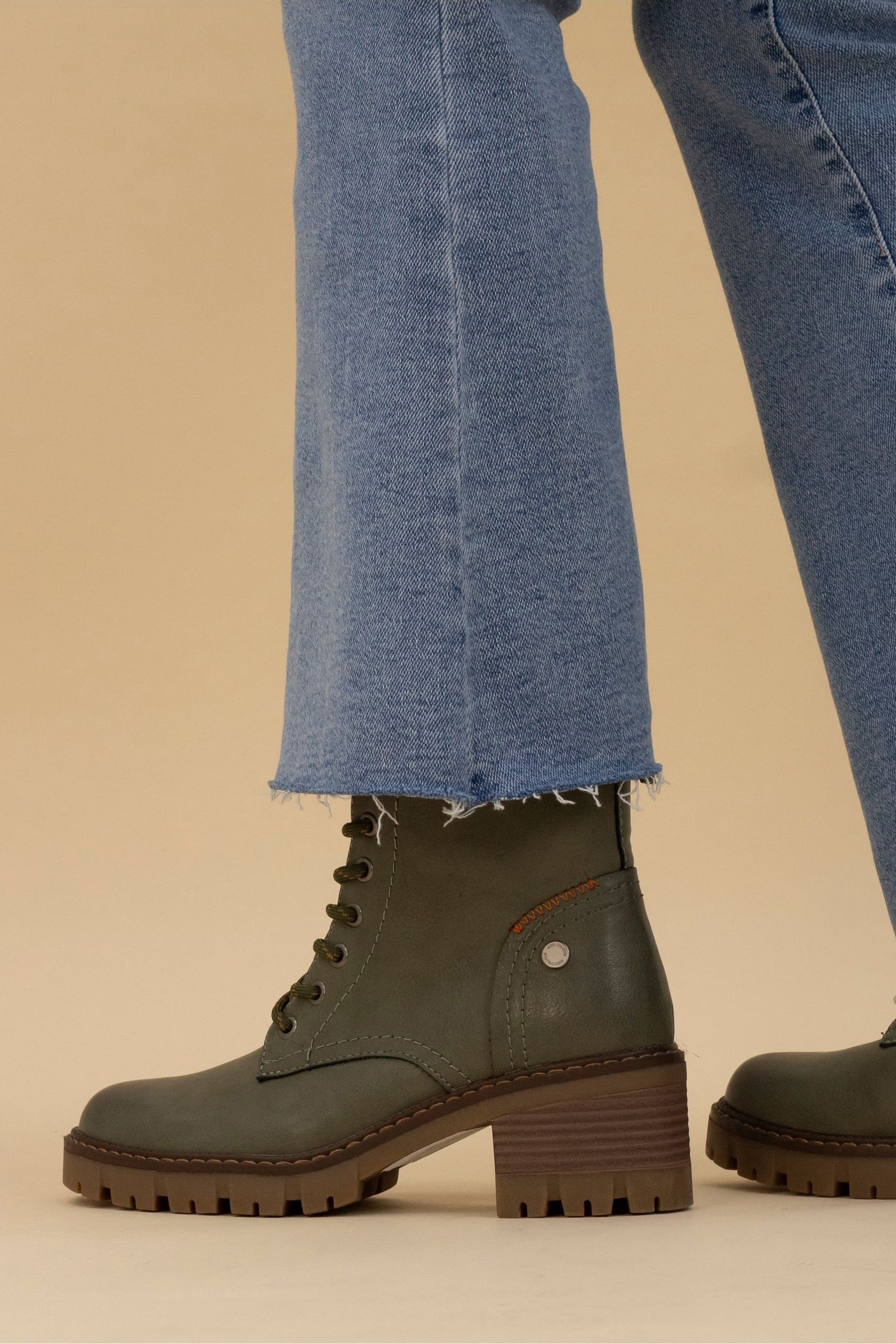 Pop womens matchbox dress boots stacked heel zip discount