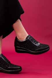 Lunar Muriel Black Wedge Trainers - Image 1 of 8