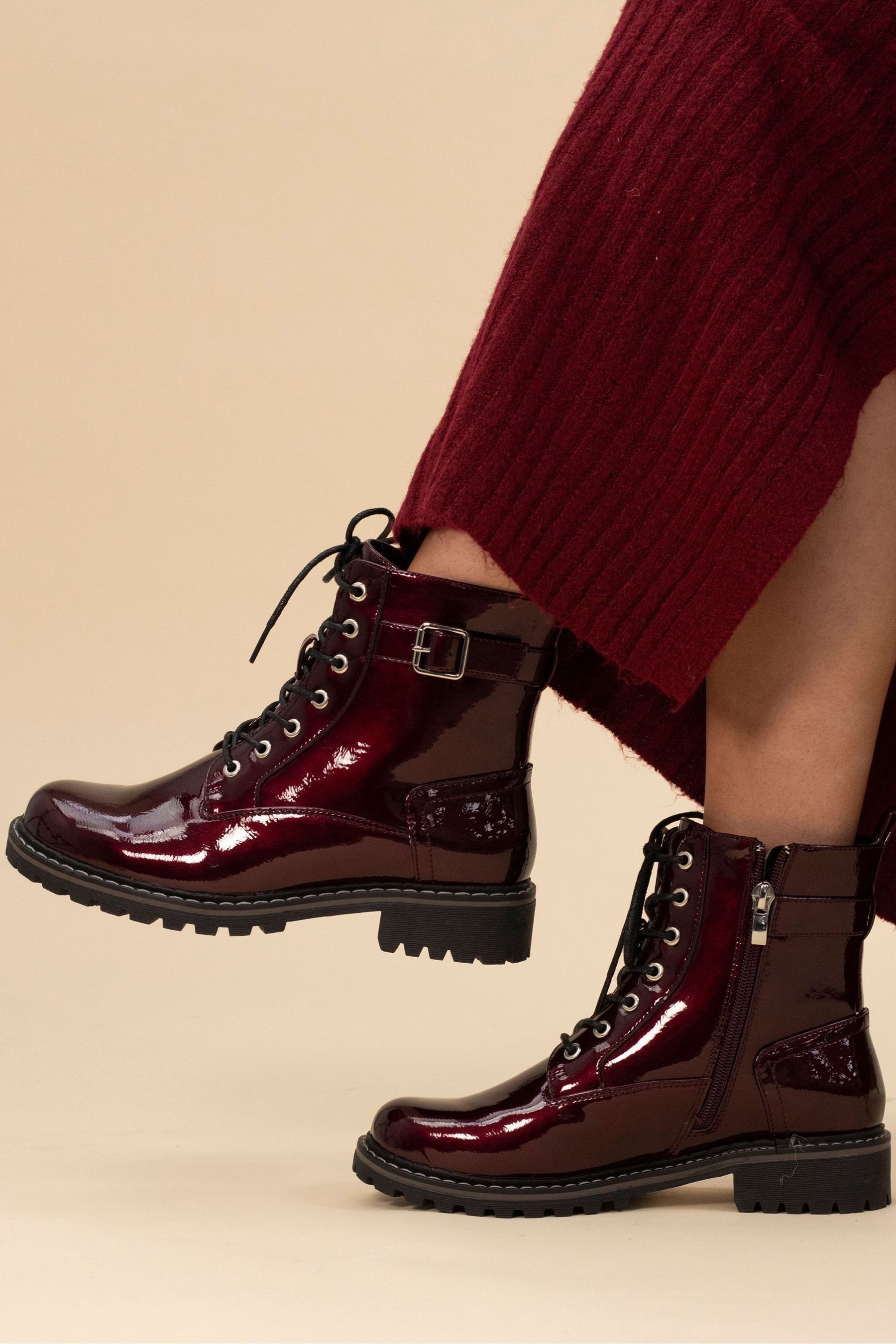 Patent leather boots canada sales