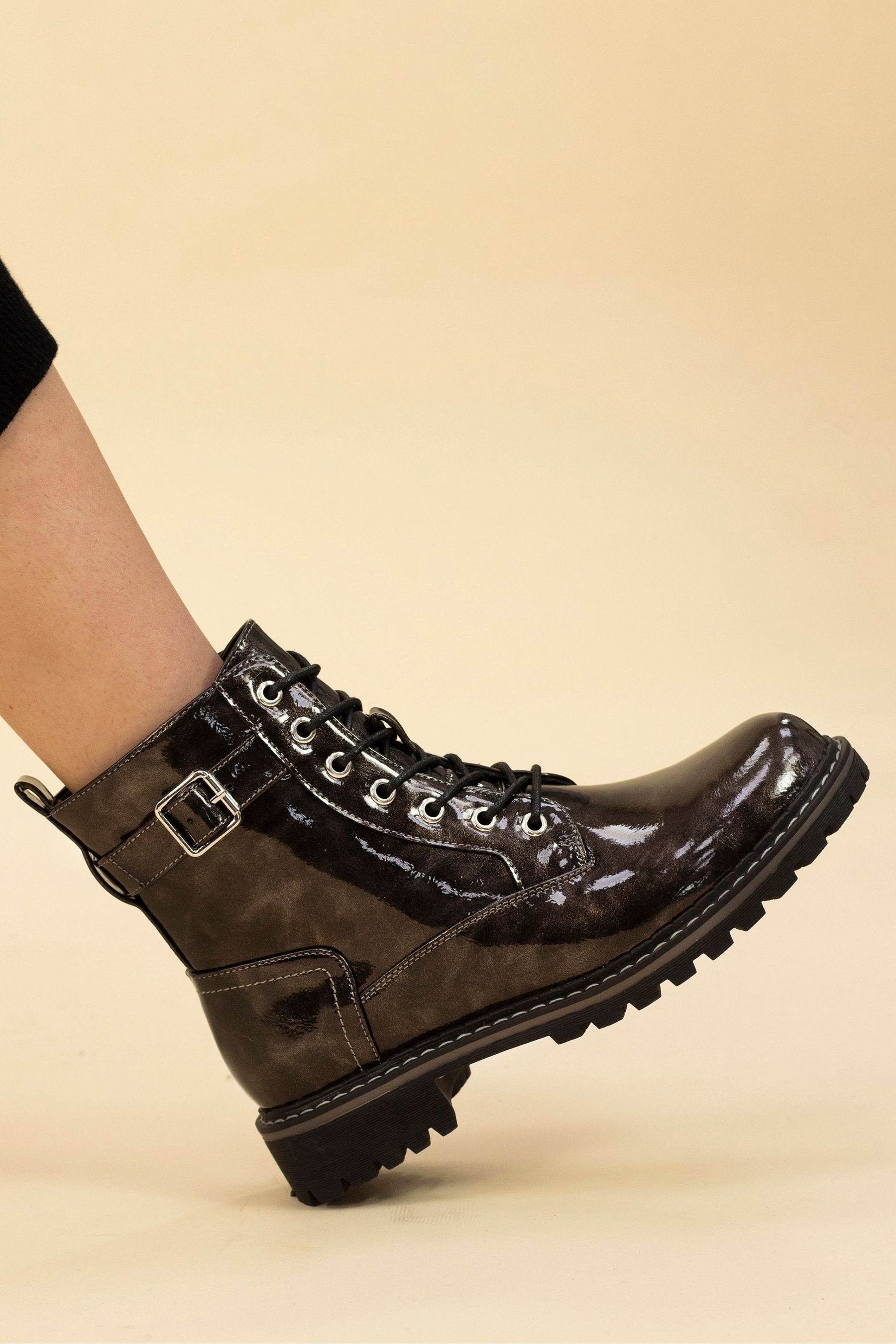 Patent leather boots canada online