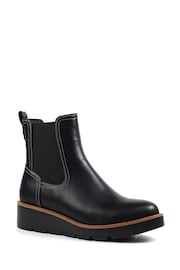 Lunar Taylor Black Wedge Boots - Image 3 of 7