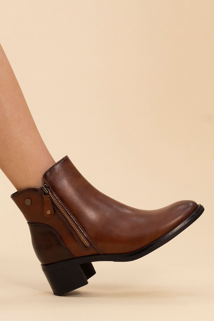 Lunar Sabina Tan Brown Ankle Boots - Image 1 of 7