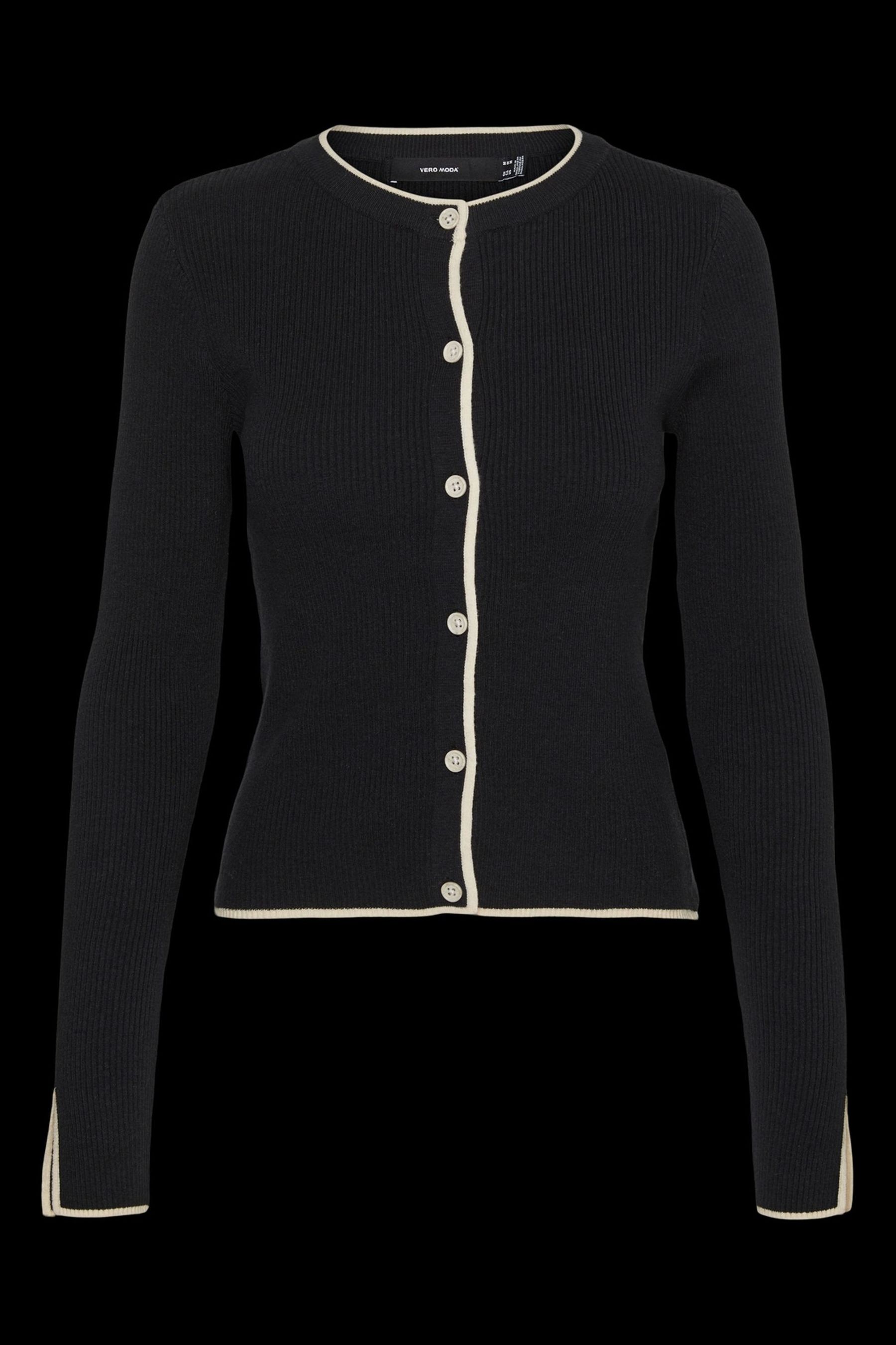 VERO MODA Black Button Front Knitted Cardigan