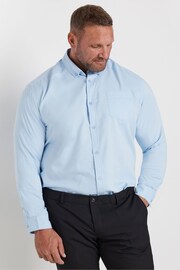 BadRhino Big & Tall Blue Long Sleeve Oxford Shirt - Image 1 of 3