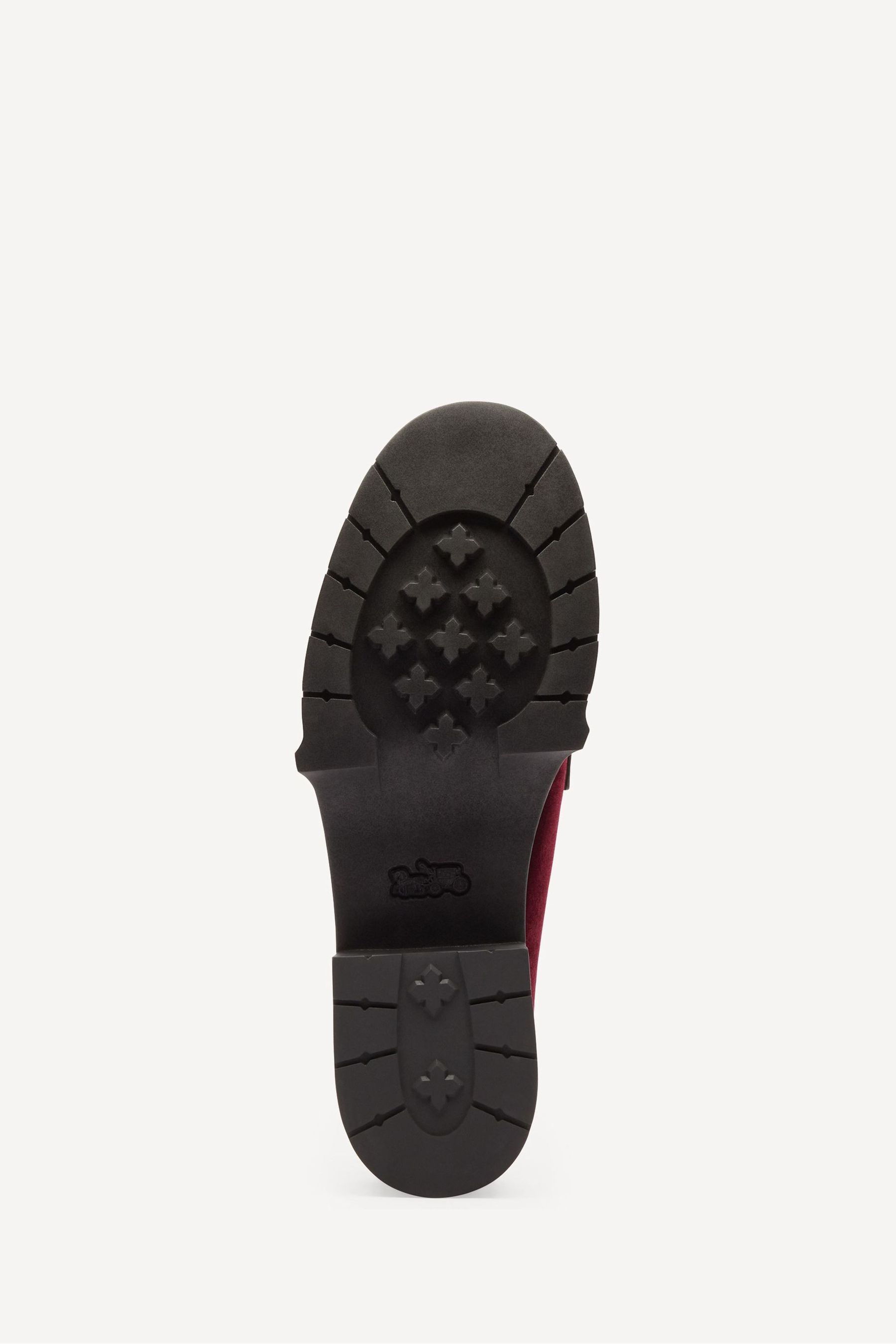 Buy COACH Red Leah Velvet Loafers from Next United Arab Emirates