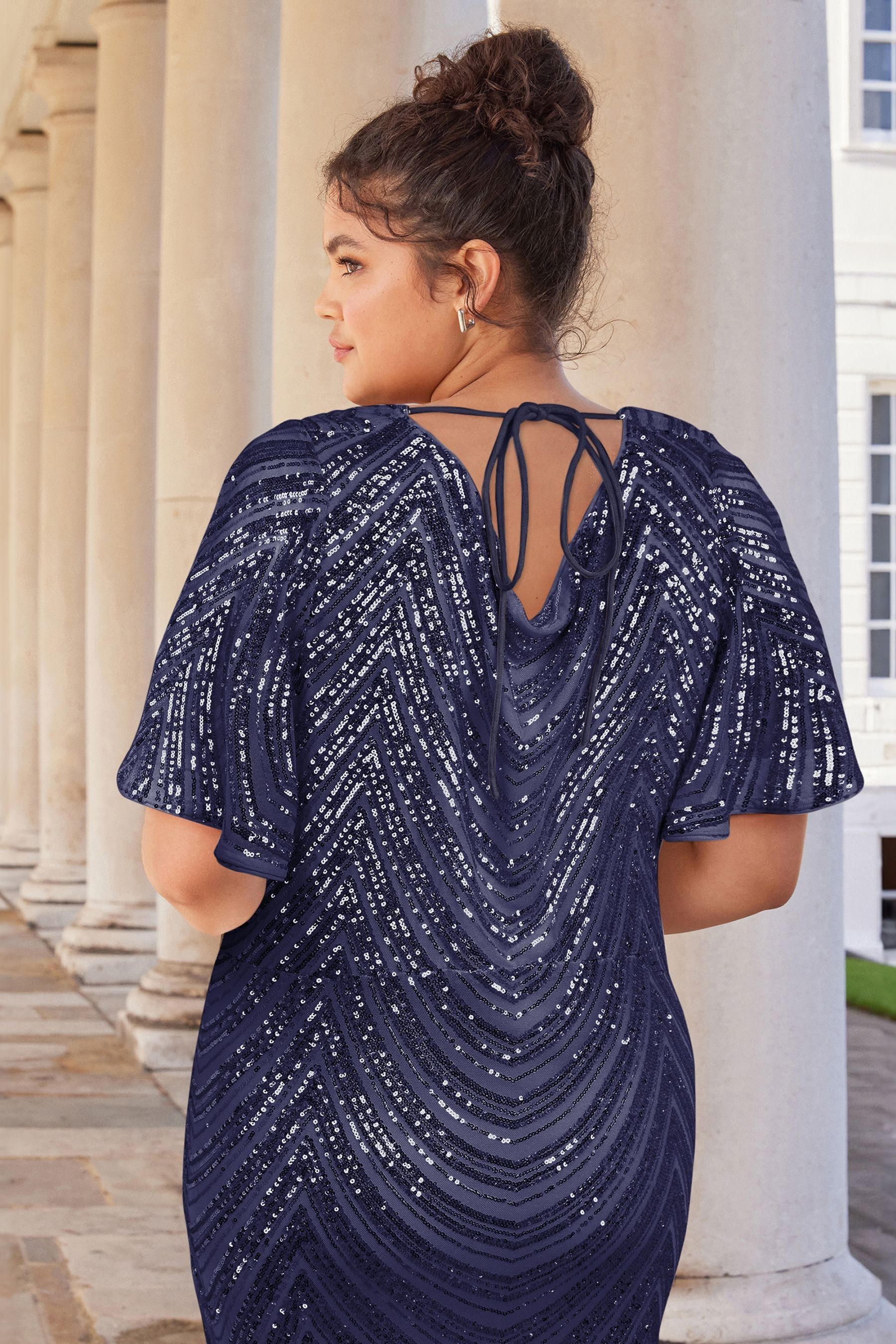 Lipsy navy sequin dress discount
