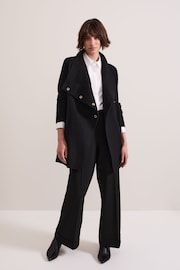 Phase Eight Black Lea Popper Knit Coat - Image 3 of 8