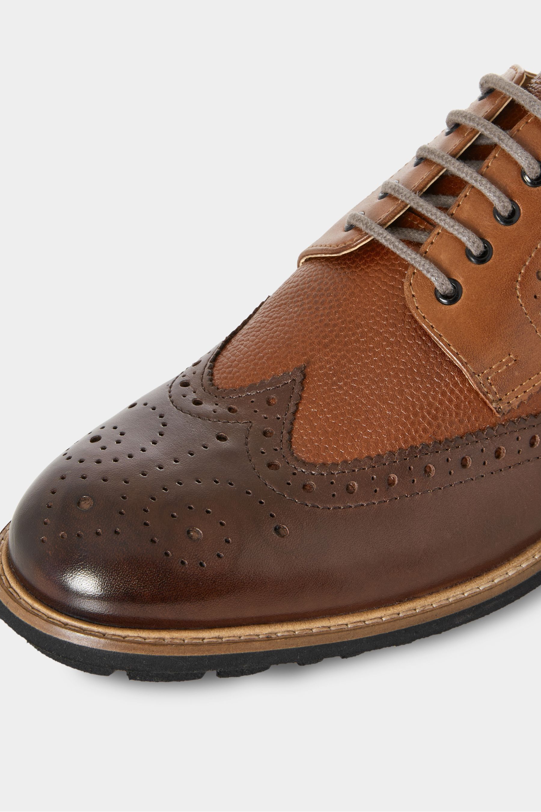 Buy Joe Browns Brown Mixed Pebble Leather Brogues from Next Luxembourg