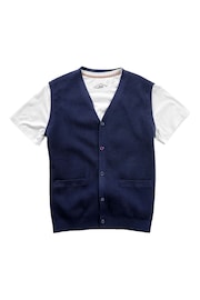 Joe Browns Navy Knit Waistcoat - 圖片 2，共 7