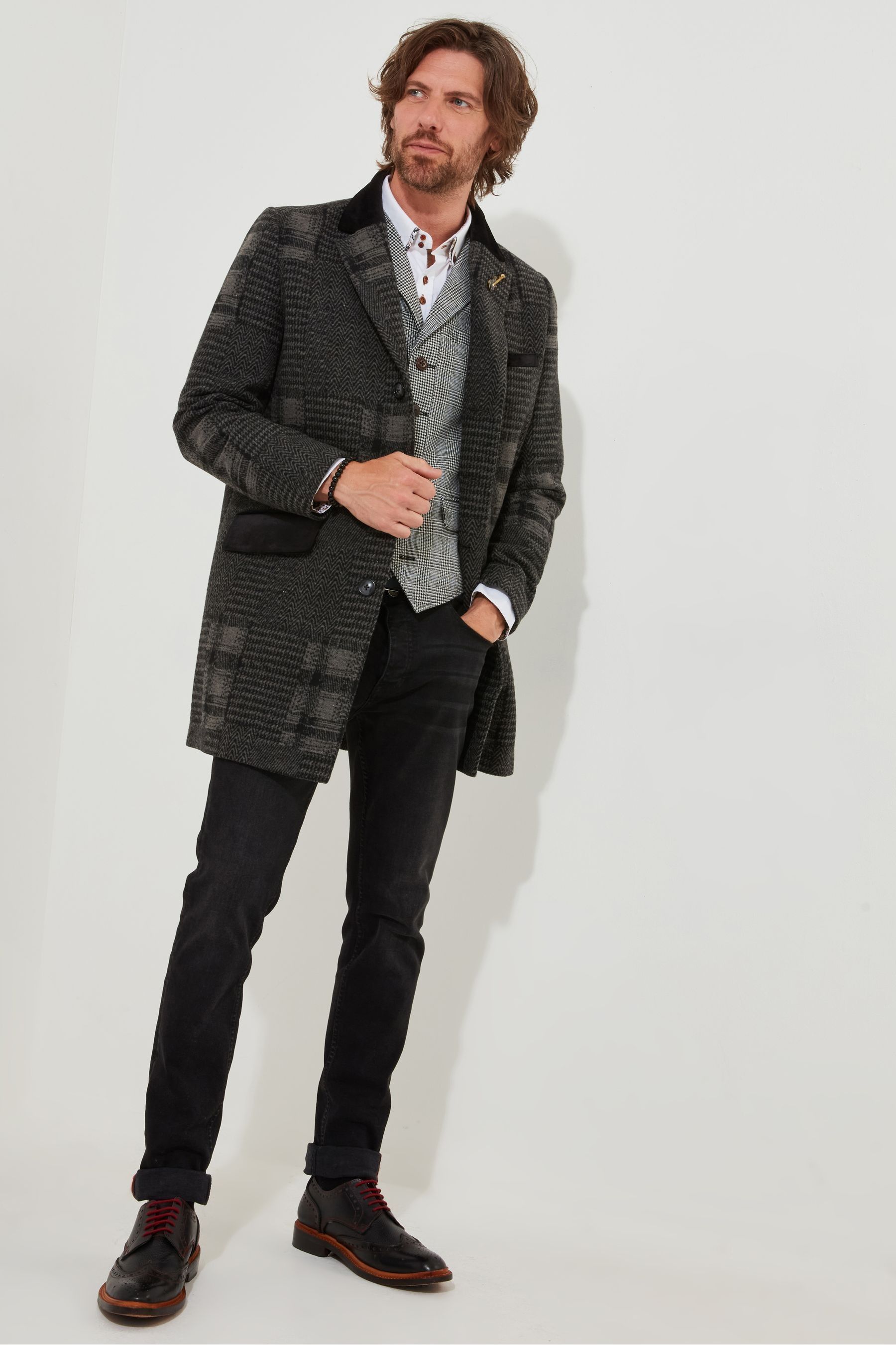 Buy Joe Browns Black Classic Patchwork Coat from Next Luxembourg