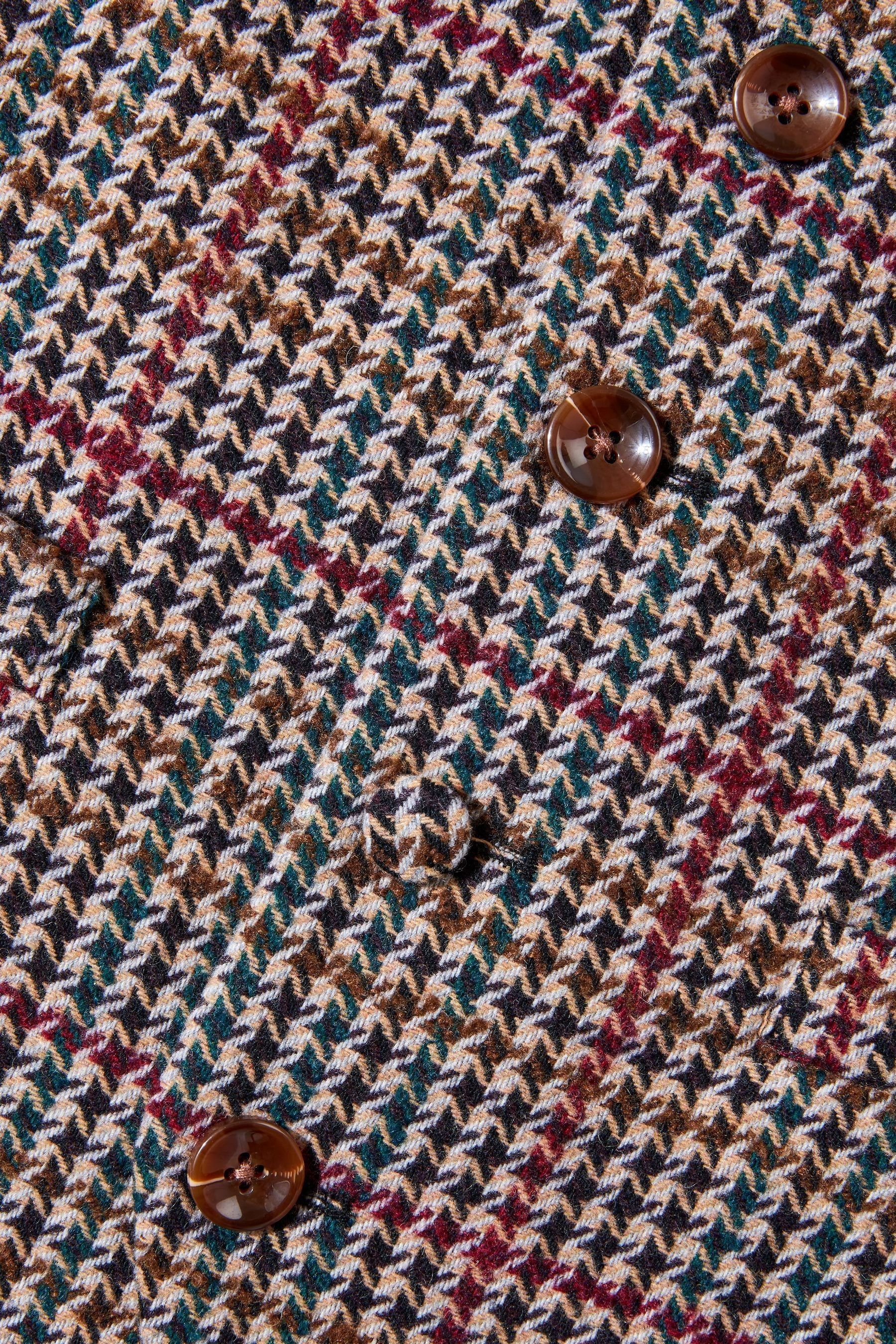 Buy Joe Browns Brown Regular Fit Dogtooth Wool Blend Waistcoat with Paisley Lining from Next Canada