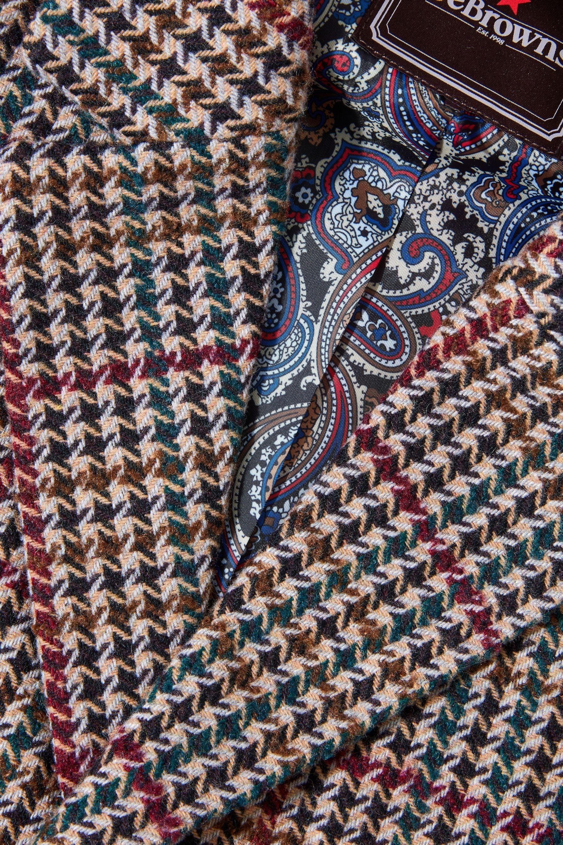 Buy Joe Browns Brown Regular Fit Dogtooth Wool Blend Waistcoat with Paisley Lining from Next Canada