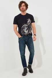 Joe Browns Black Vintage Motorbike Short Sleeve Graphic T-Shirt - Image 2 of 6