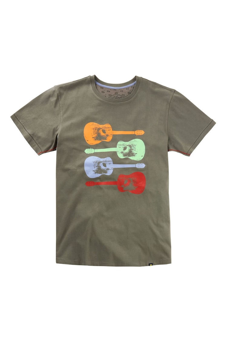 Joe Browns Grey Retro Sketched Guitar Short Sleeve Graphic T-Shirt - Image 5 of 5