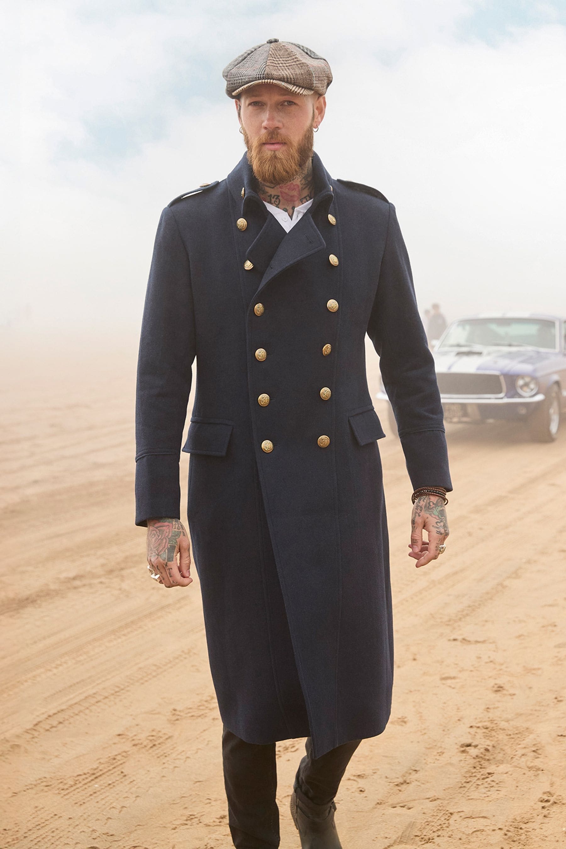 New army longline wool coat on sale