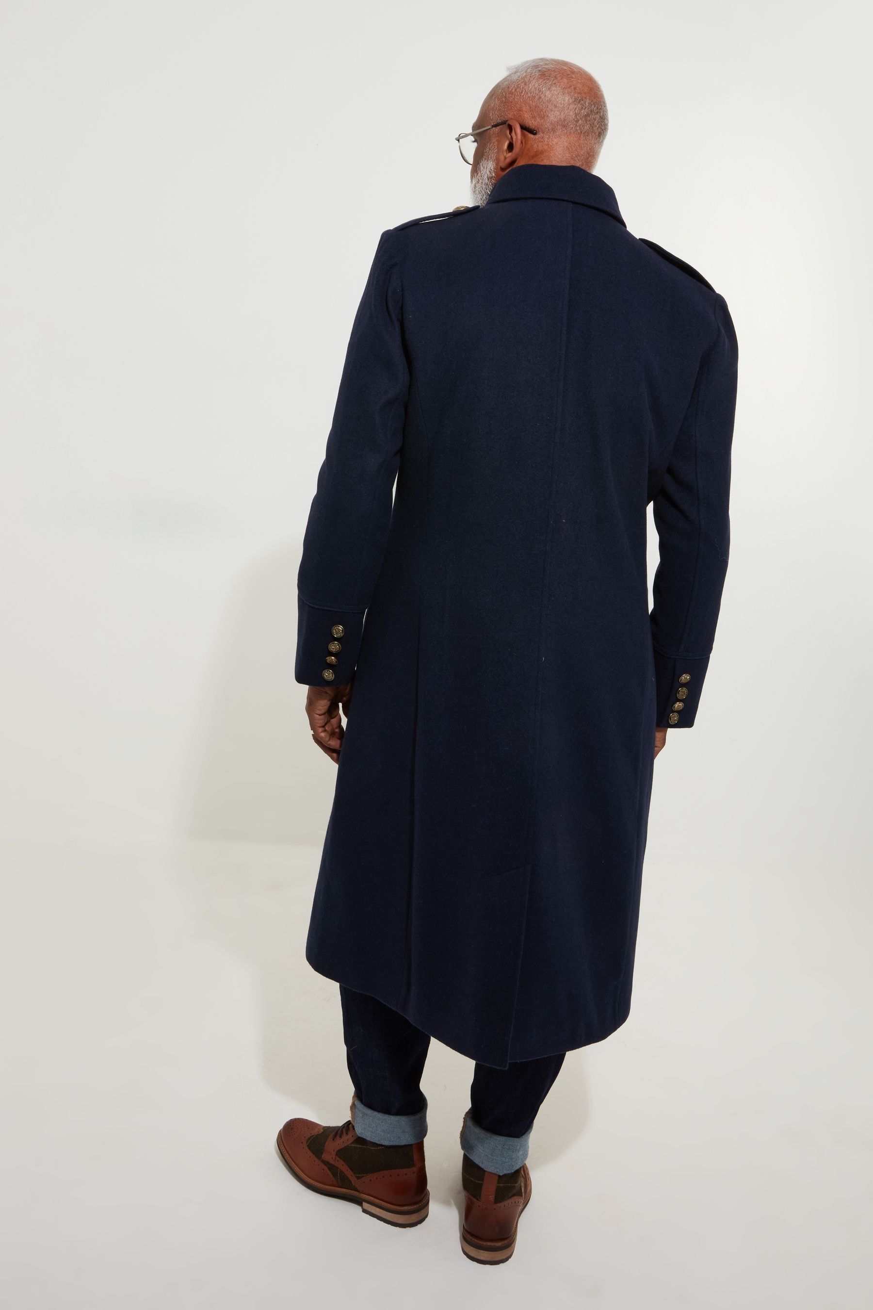Next navy military coat outlet