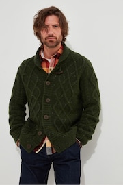 Joe Browns Green Cable Knit Shawl Neck Cardigan - Image 2 of 8