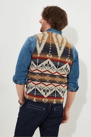 Joe Browns Blue Statement Aztec Popper Waistcoat - Image 4 of 7