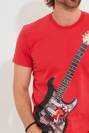 Joe Browns Red Statement Rocker Guitar Short Sleeve Graphic T-Shirt - Image 3 of 5