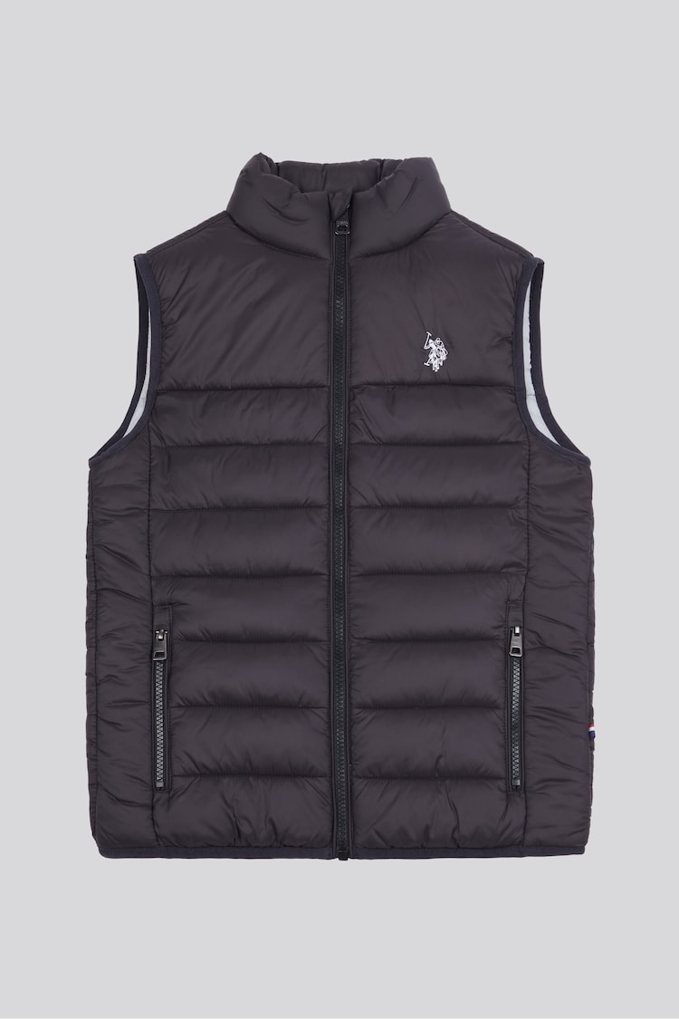 U.S. Polo Assn. Boys Panelled Quilted Gilet - Image 1 of 4