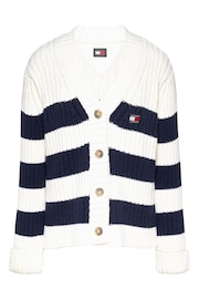 Tommy Jeans Back Flag White Cardigan - Image 5 of 5