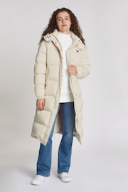 Tommy Jeans Natural Alaska Long Puffer Jacket - Image 1 of 6