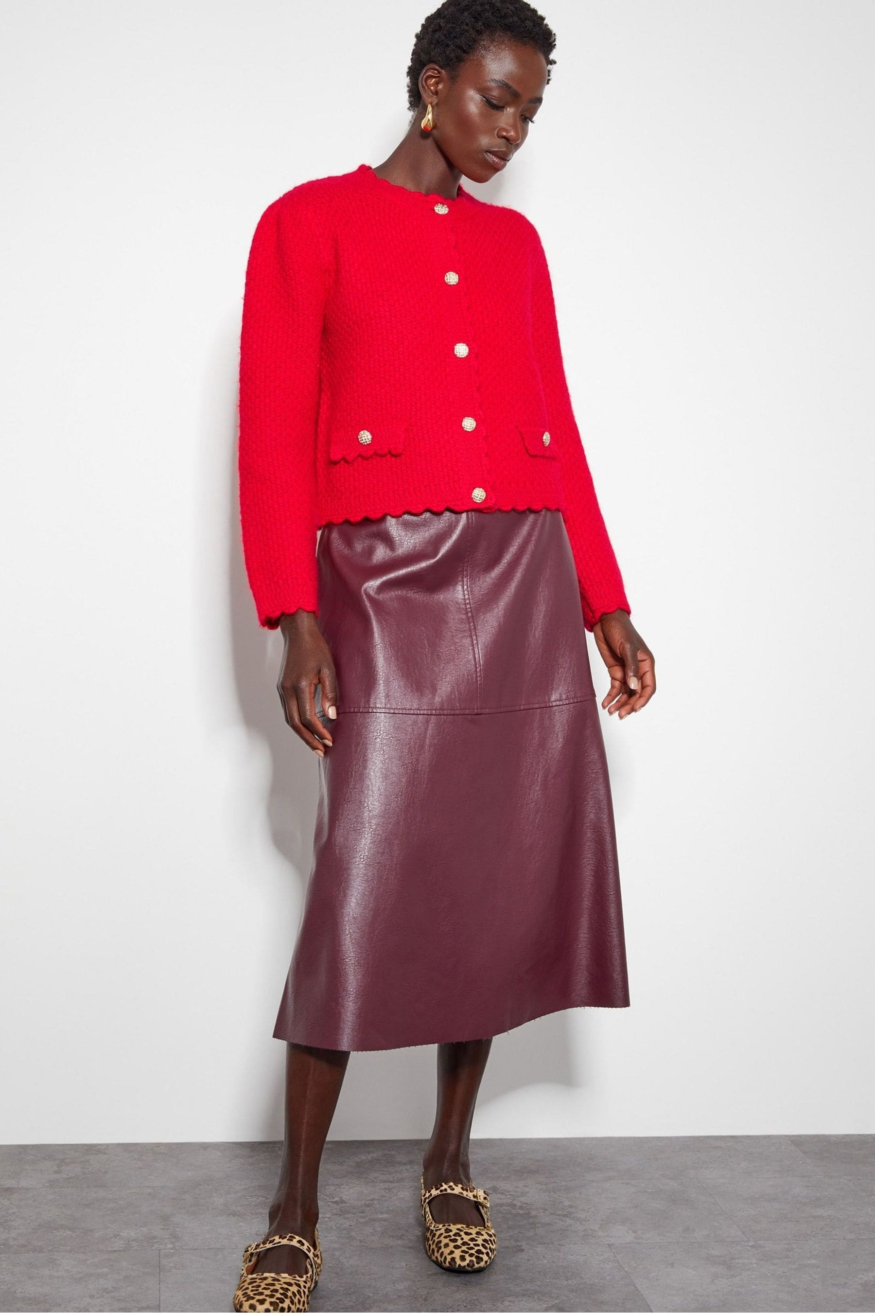 Buy Monsoon Red Suki Stitch Cardigan from the Next UK online shop