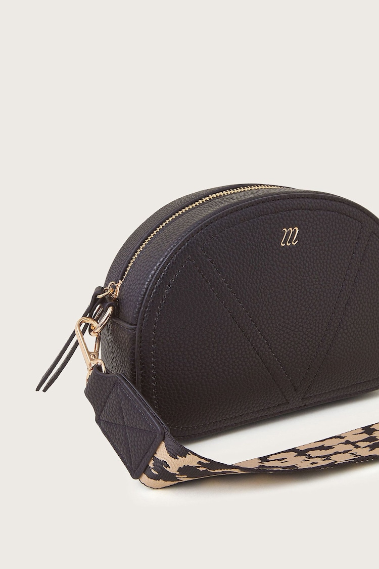 Monsoon Black Hali Leopard Strap Cross-Body Bag - Image 3 of 3