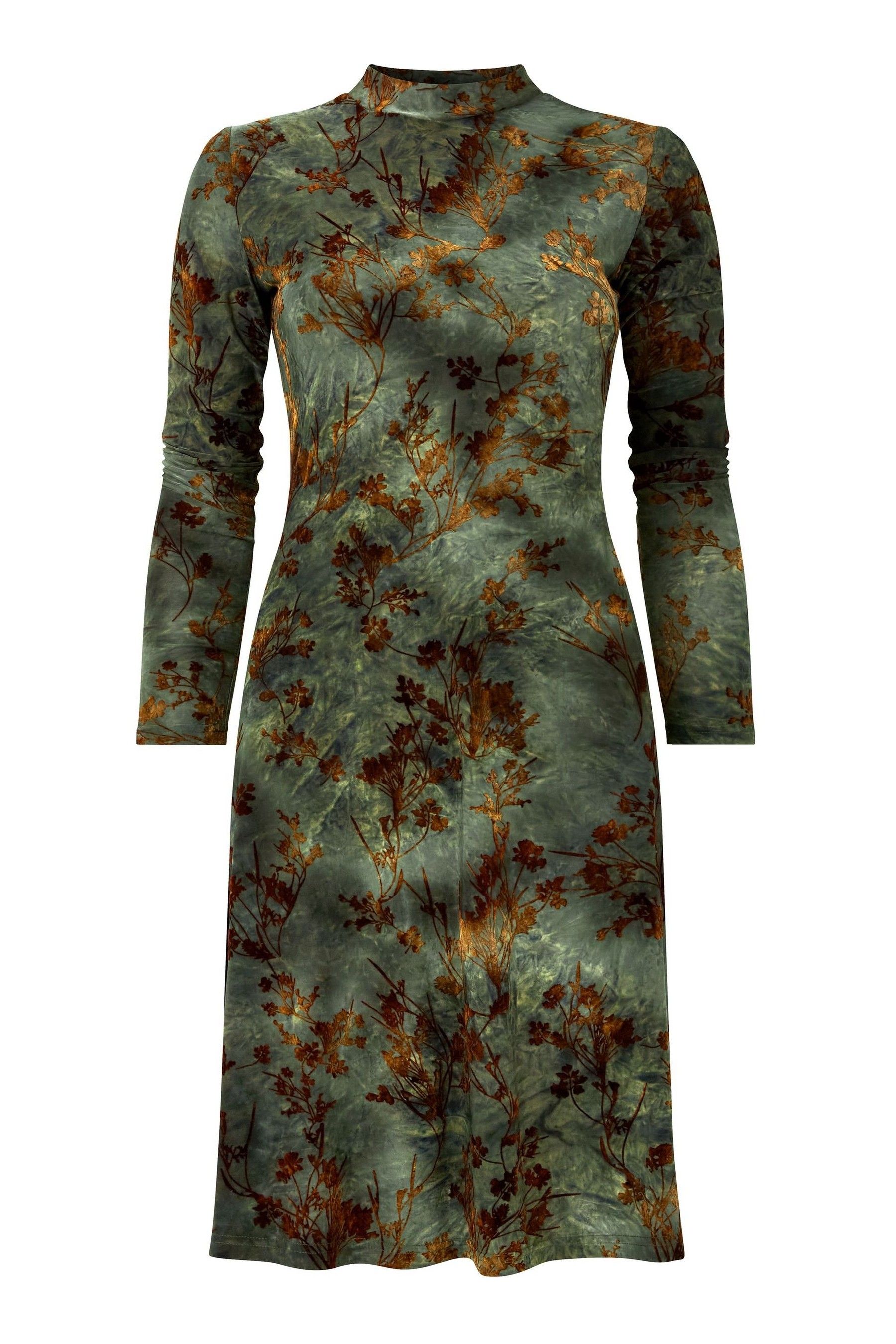 Buy Joe Browns Green Flocked Floral Jersey Mini Skater Dress from Next Luxembourg