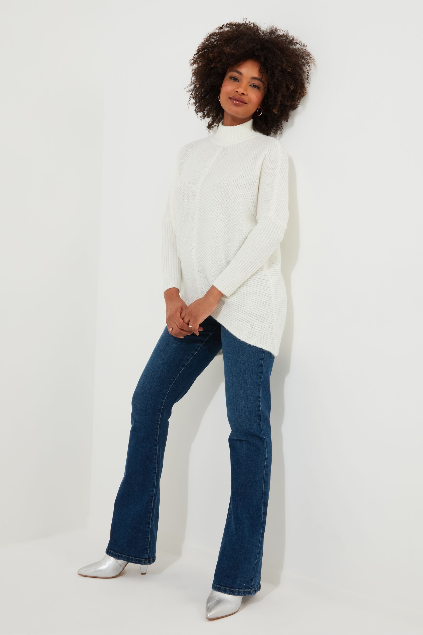 Buy Joe Browns Cream Asymmetric Hem Relaxed Fit Batwing Jumper from Next Norway