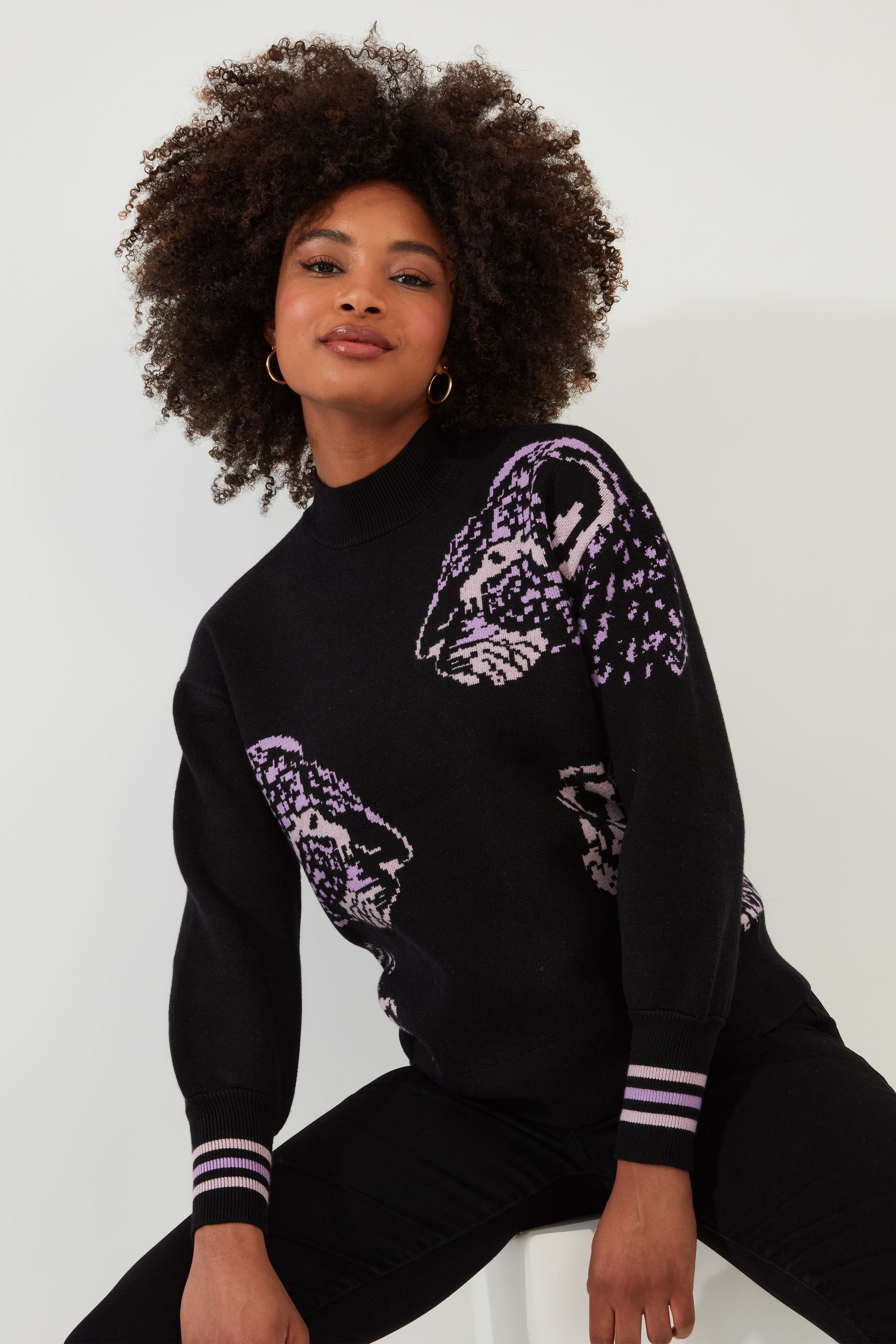 Buy Joe Browns Black Relaxed Fit Leopard Drop Shoulder Jumper from Next Luxembourg