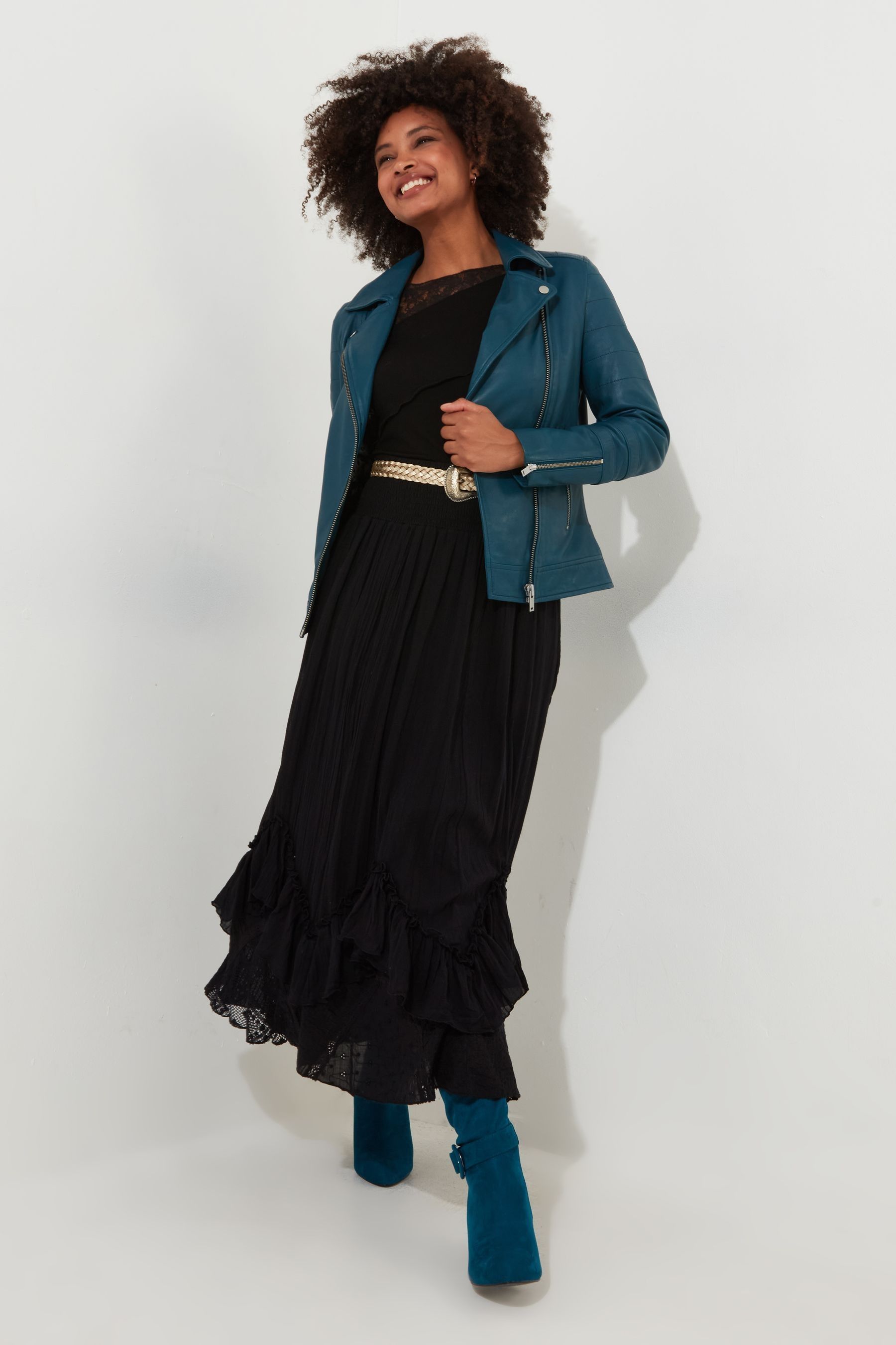 Buy Joe Browns Black Shirred Waist Lace Godet Cutabout Maxi Skirt from Next Luxembourg