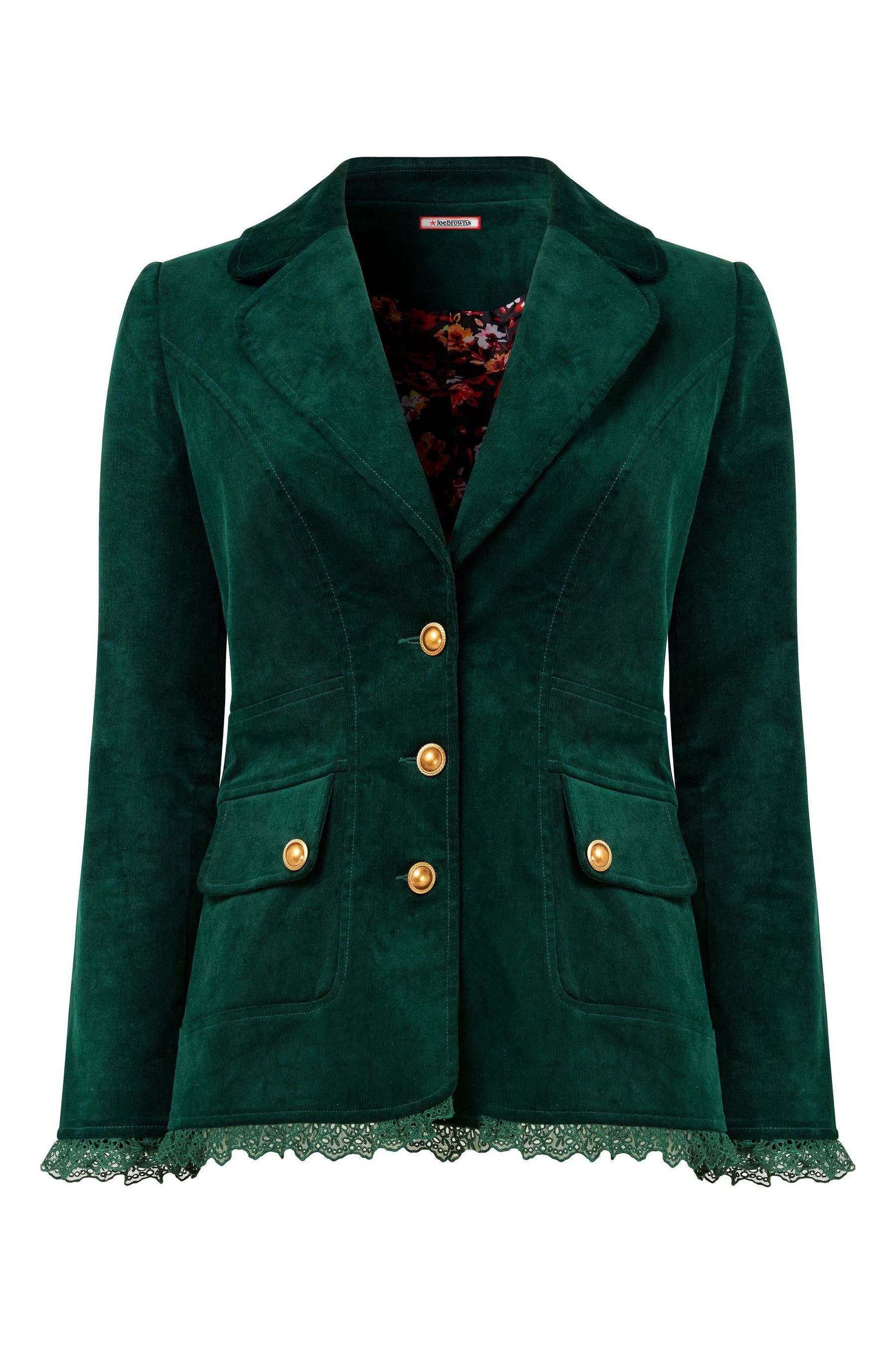 Joe browns green velvet coat on sale