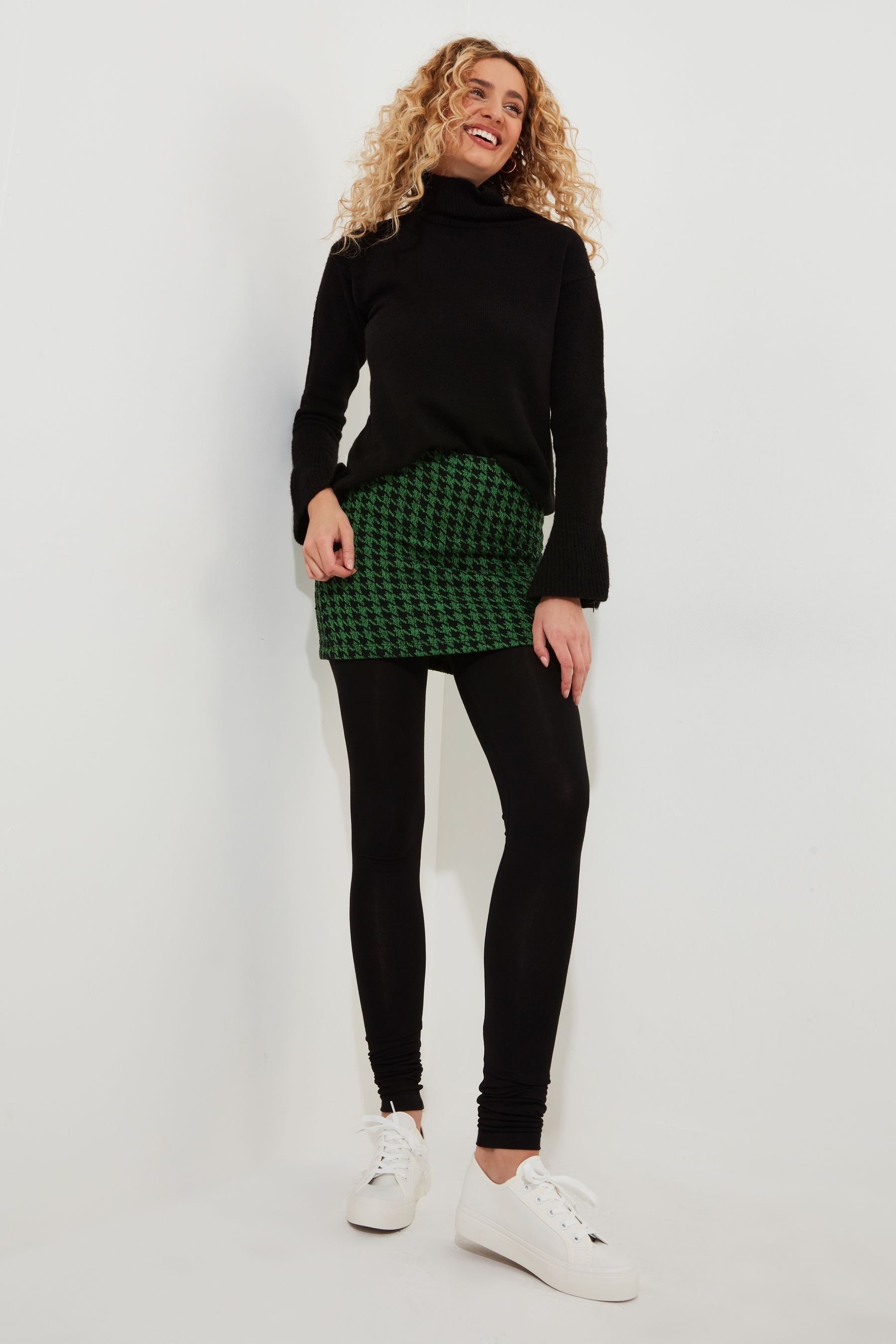 Buy Joe Browns Green Dogtooth Check 2 In 1 Skirted Leggings from Next Luxembourg