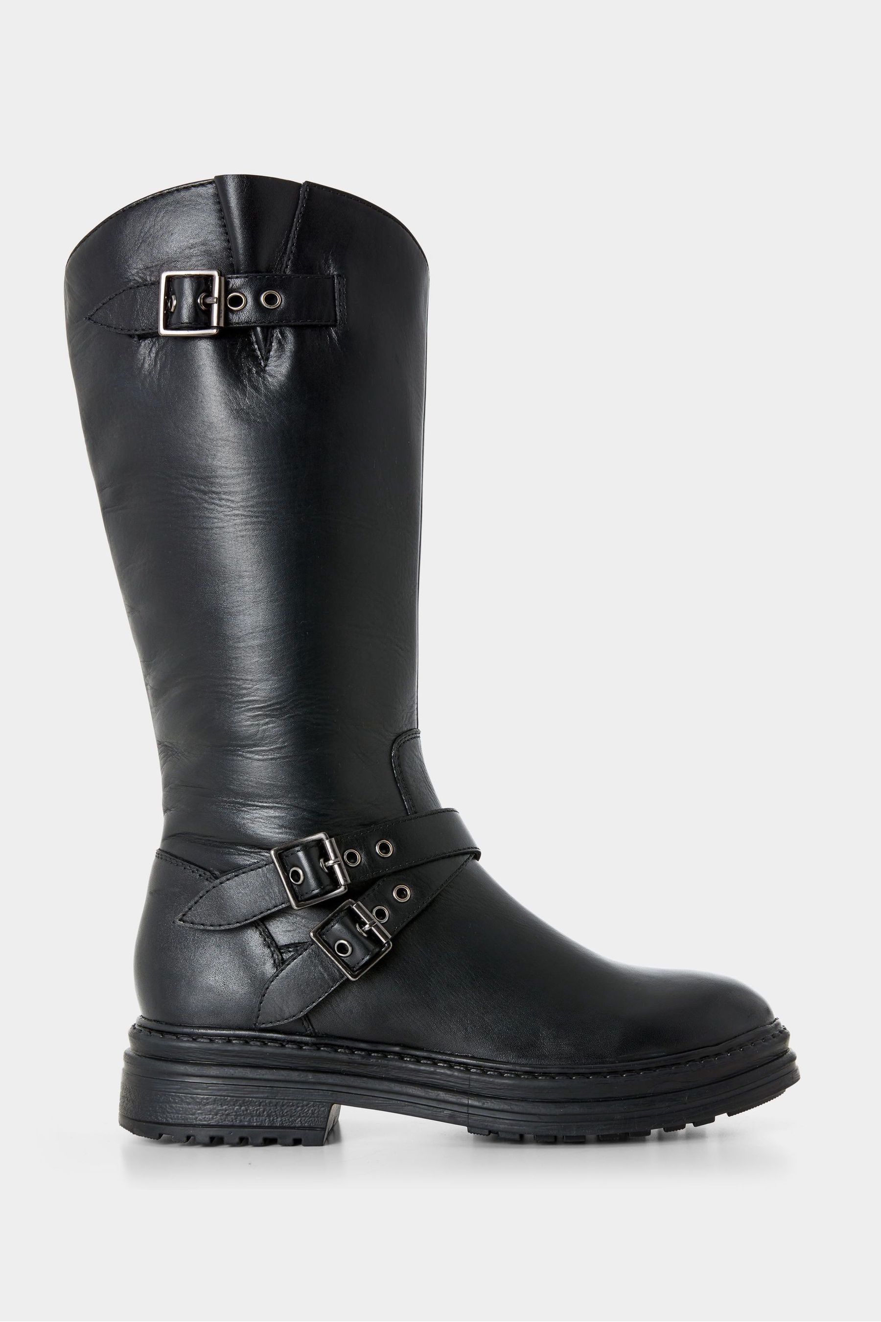 Buy Joe Browns Black Edgy Tall Leather Biker Boots from the Next UK online shop
