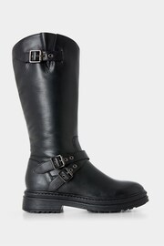 Joe Browns Black Edgy Tall Leather Biker Boots - Image 1 of 5