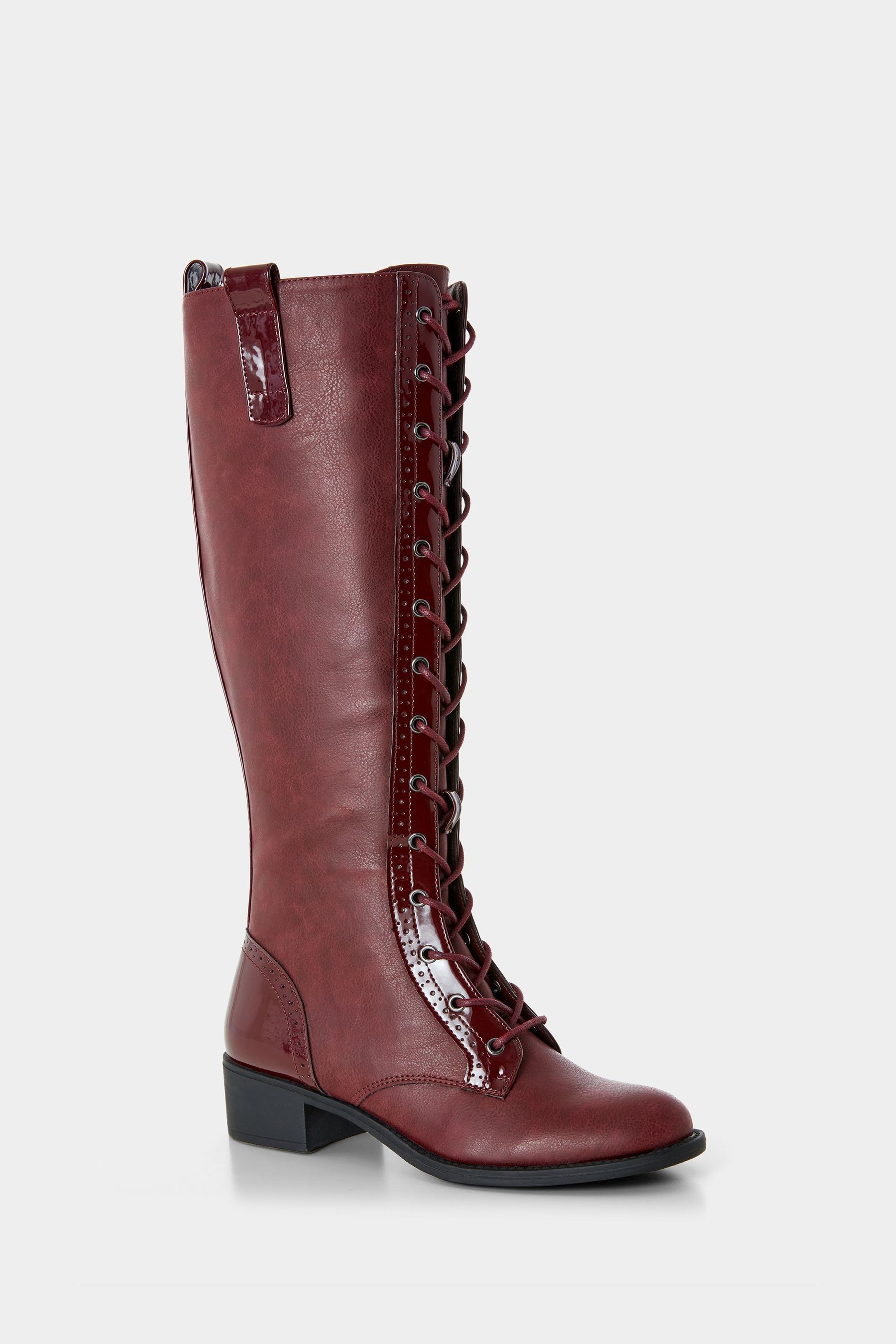 Buy Joe Browns Red Long Lace Up Riding Boots from the Next UK online shop