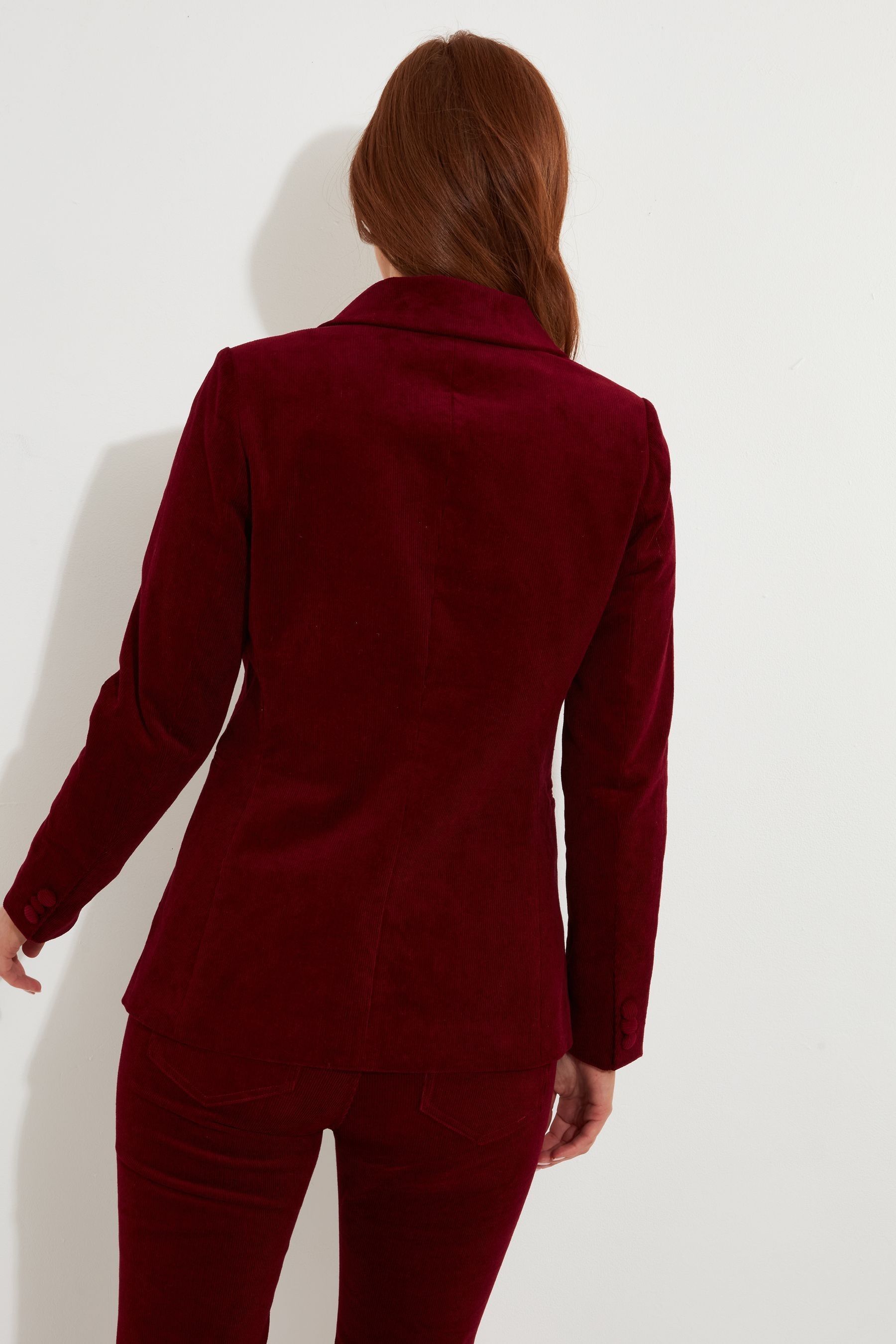 Joe Browns Red Double Breasted Cord Jacket