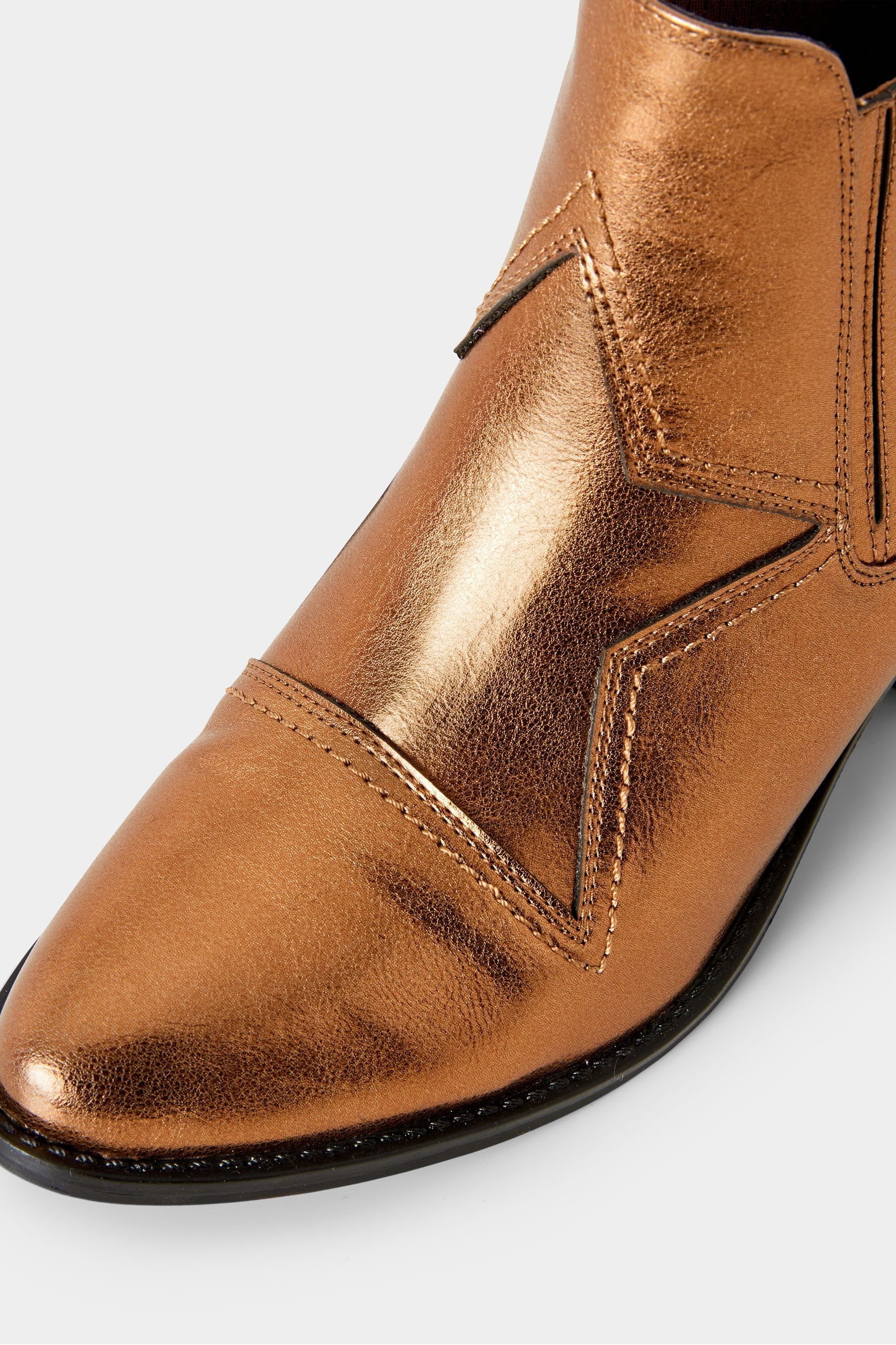 Buy Joe Browns Brown Bronze Metallic Western Ankle Boots from Next Canada