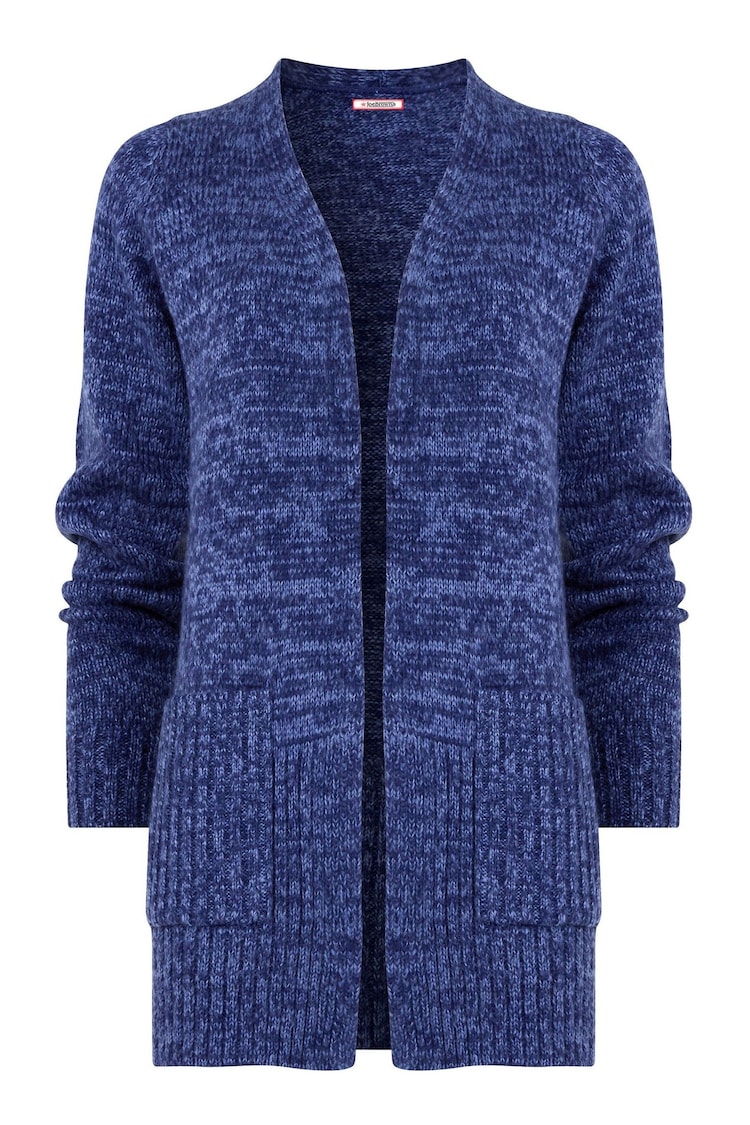 Joe Browns Blue Marl Knit Patch Pocket Edge to Edge Cardigan - Image 5 of 5