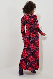 Joe Browns Red Romantic Floral Print Jersey Maxi Dress - Image 4 of 7