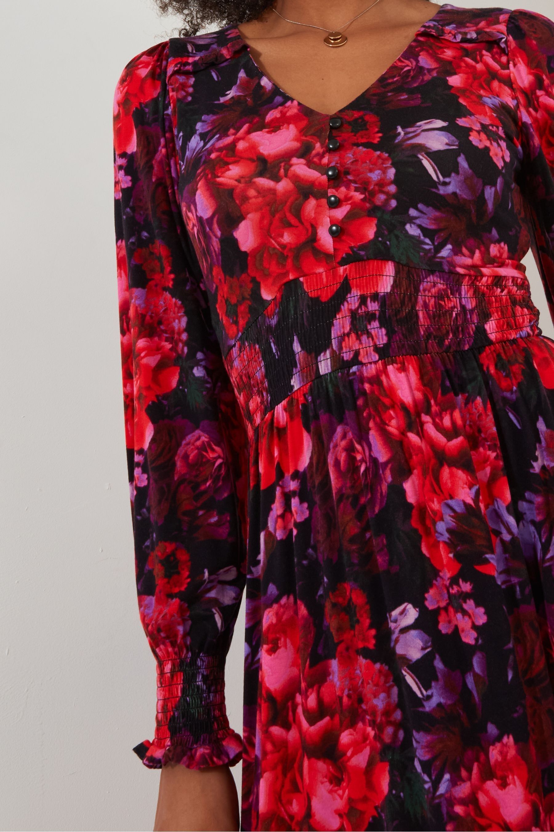 Buy Joe Browns Red Romantic Floral Print Jersey Maxi Dress from Next Luxembourg