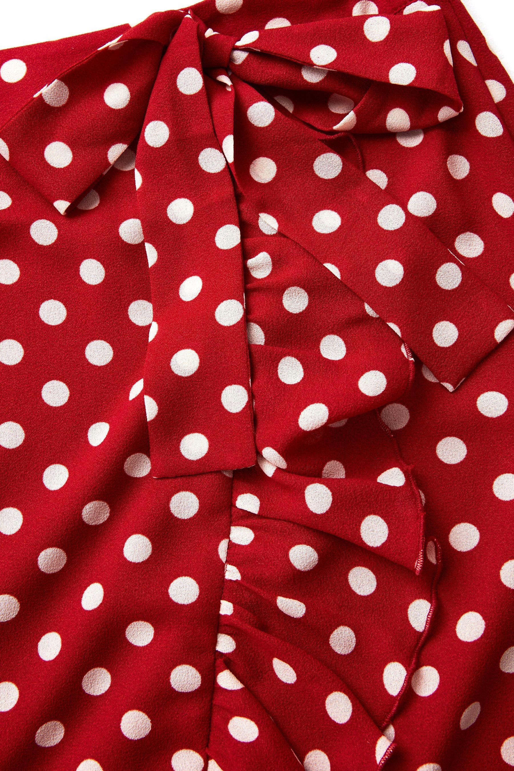 Buy Joe Browns Red Retro Polka Dot Frill Wrap Style Maxi Skirt from the Next UK online shop