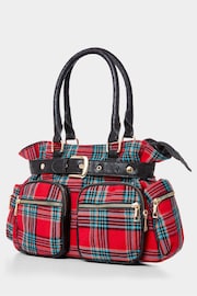 Joe Browns Red Vintage Tartan Check Buckle Detail Shoulder Bag - Image 2 of 7