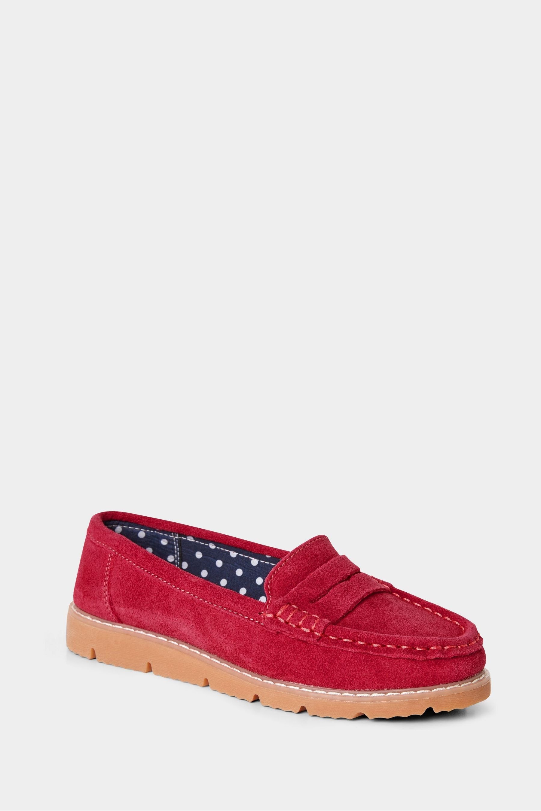 Red colour loafer store