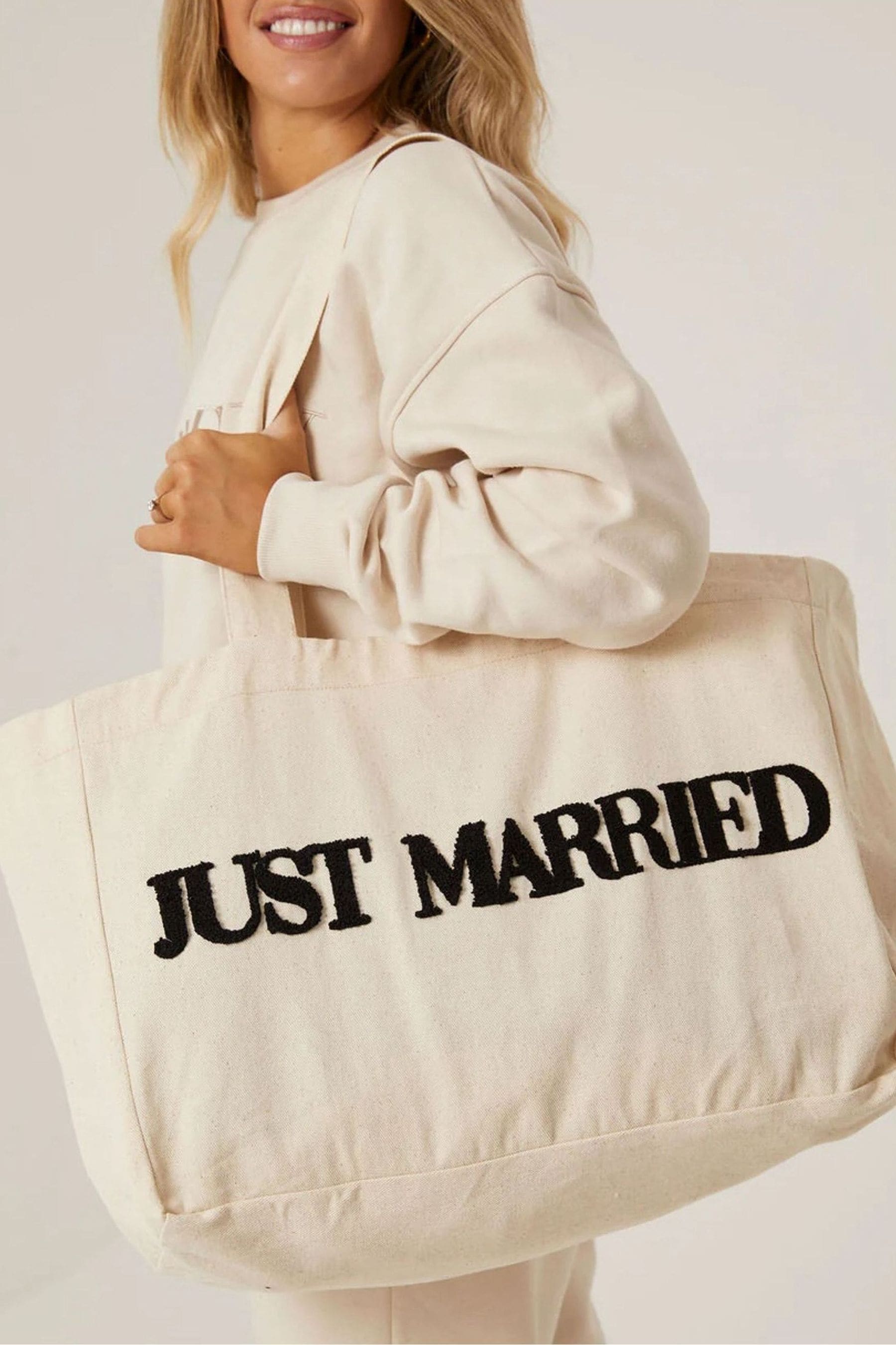 Buy Six Stories Natural Just Married Tote Bag from Next Germany