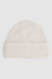 Reiss Cream Alba Cashmere Beanie - Image 3 of 4