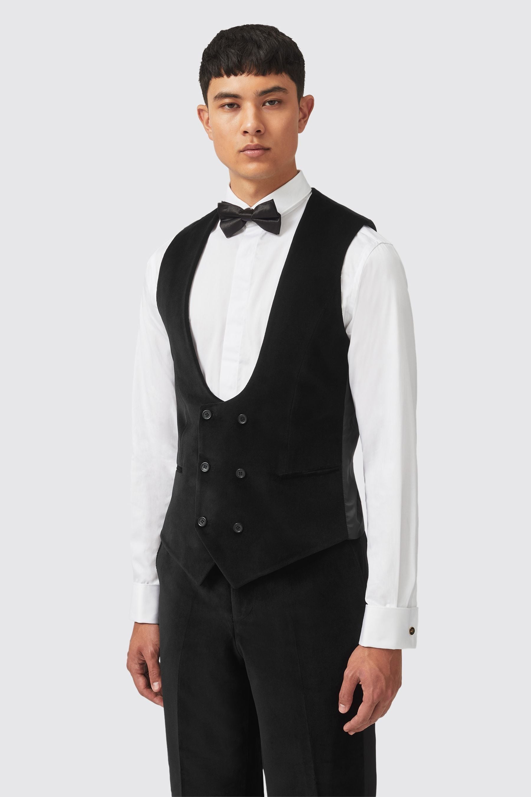 Buy Twisted Tailor Black Skinny Fit Sylvester Velvet Tuxedo 100 Cotton Waistcoat from the Next UK online shop